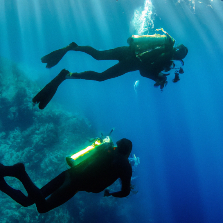 Subacqueo durante un corso di Deep Diving con Diving Puglia D.C.